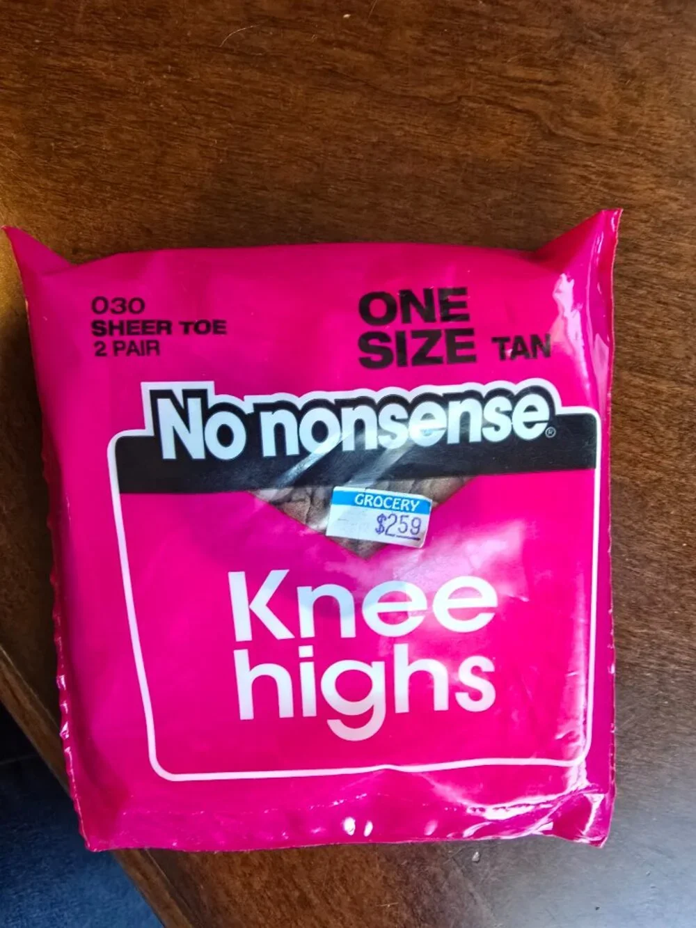 No nonsense Knee Highs – Tan, One Size, Sheer Toe & Reinforced Toe, 2-Pair Pack